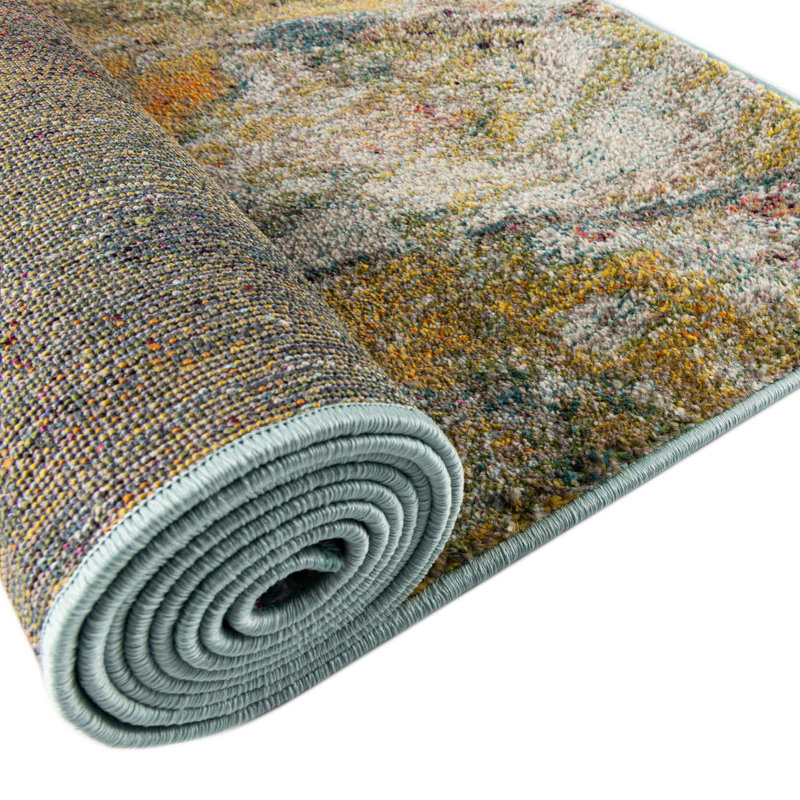 Wade Logan® Ansela Performance Red/Yellow/Blue Rug Wayfair